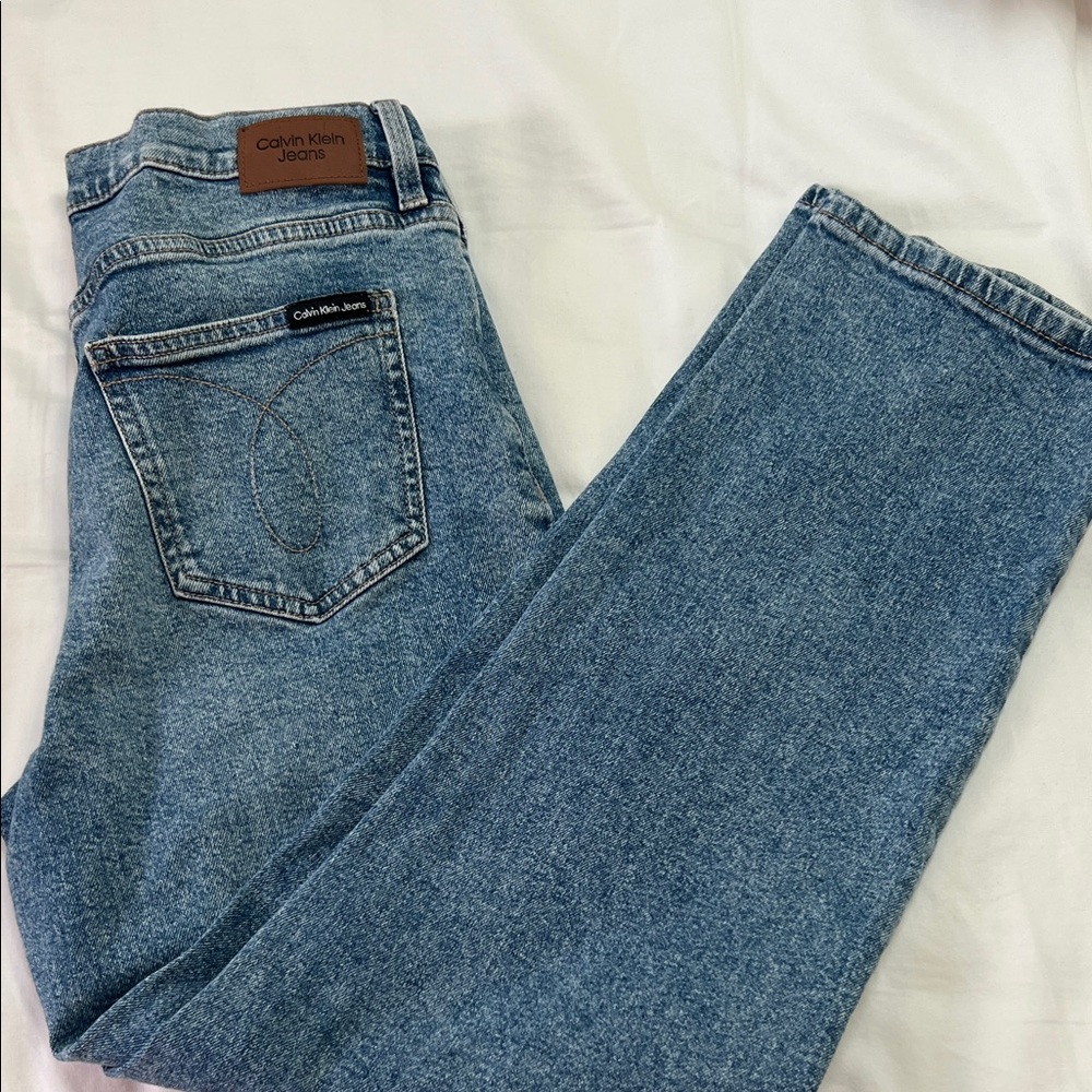 Calvin Klein Women's Blue Straight Jeans